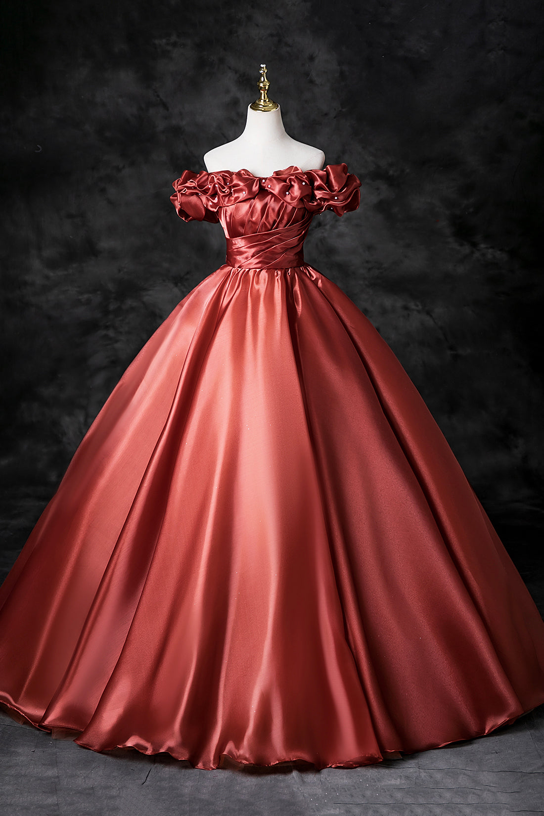 caramel prom dress Elegant caramel color tulle long prom dress, tulle evening dress