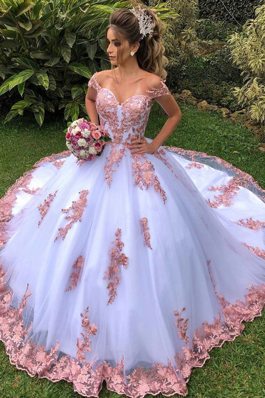 White Lace Long A-Line Floor Length Formal Dress
