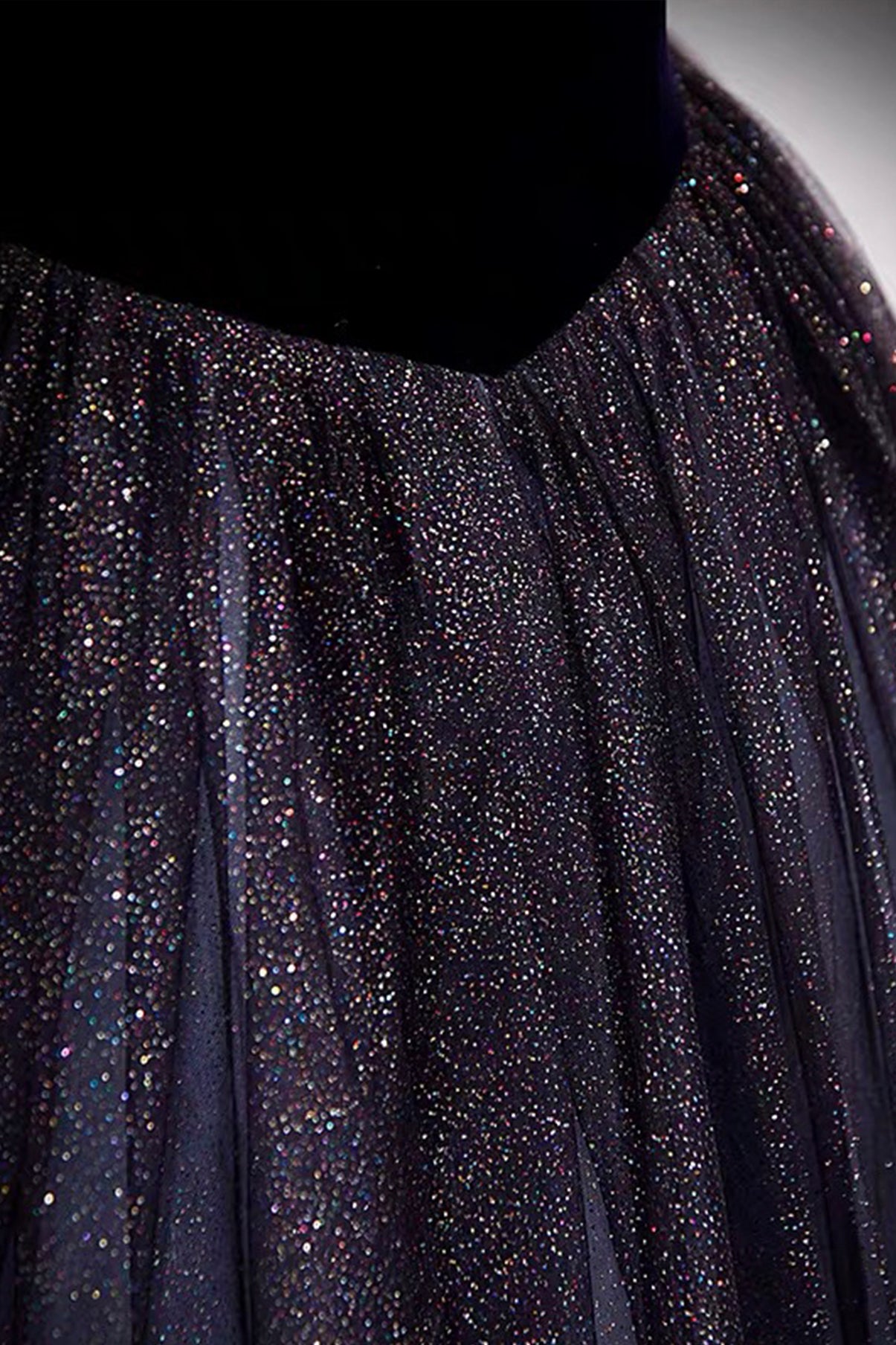 Purple Tulle and Velvet Floor Length Beautiful Prom Dress