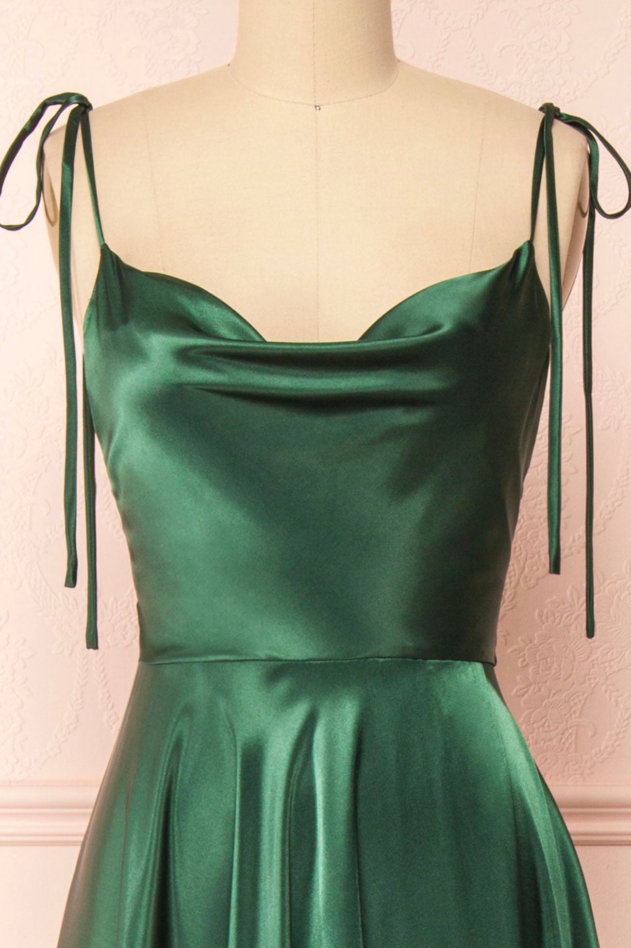 Simple Satin Long Prom Dress, A-Line Spaghetti Strap Evening Party Dress