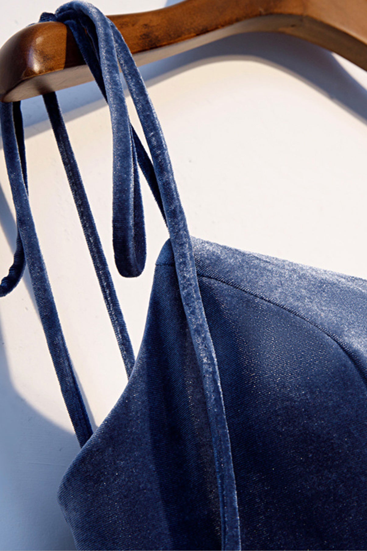 Blue Spaghetti Strap Velvet Tulle Long Prom Dress, Blue Tulle Evening Dress