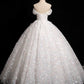 White Tulle Flowers Long A-Line Prom Dresses, Lovely Off the Shoulder Sweet 16 Formal Dresses