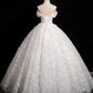 White Tulle Flowers Long A-Line Prom Dresses, Lovely Off the Shoulder Sweet 16 Formal Dresses