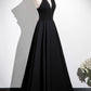 Black A-Line Short Prom Dress, Simple Black Evening Party Dress