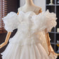White Tulle Short Prom Dress, A-Line Spaghetti Strap Homecoming Party Dress