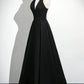 Black A-Line Short Prom Dress, Simple Black Evening Party Dress