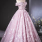 Light Purple Tulle Lace Long Formal Dress, Beautiful A-Line Evening Party Dress