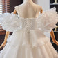 White Tulle Short Prom Dress, A-Line Spaghetti Strap Homecoming Party Dress