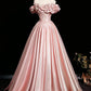 Beautiful Pink Prom Dresses Ball Gown, A-line Backless Prom Formal Dresses