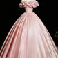 Beautiful Pink Prom Dresses Ball Gown, A-line Backless Prom Formal Dresses