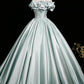 Beautiful Aqua Green  Prom Dresses Ball Gown, A-line Backless Prom Formal Dresses