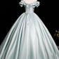 Beautiful Aqua Green  Prom Dresses Ball Gown, A-line Backless Prom Formal Dresses