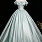 Beautiful Aqua Green  Prom Dresses Ball Gown, A-line Backless Prom Formal Dresses