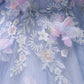 Blue Tulle Sequins Long Prom Dress, Lovely A-Line Evening Party Dress