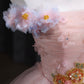 Pink Tulle Sequins Long Prom Dress, Pink A-Line Evening Party Dress
