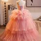 Pink Sweet 16 Dress, Beautiful A-Line Tulle Formal Party Gown