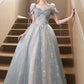 Lovely Tulle Lace Floor Length Prom Dress, Beautiful A-Line Evening Formal Dress