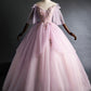 Cute V-Neck Tulle Lace Long Prom Dress, A-Line Evening Party Dress