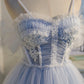 Cute Spaghetti Strap Tulle Lace Short Prom Dress, Off the Shoulder Party Dress