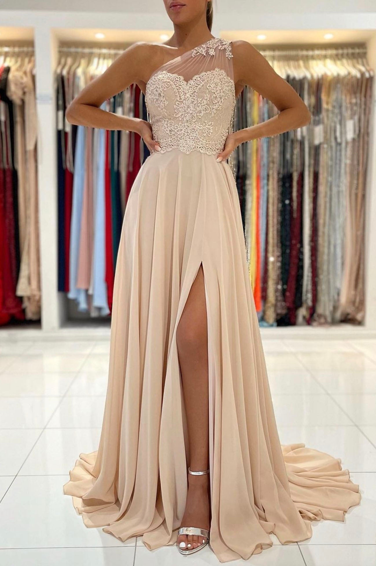 One shoulder discount prom dresses 2021