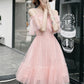 Pink tulle short prom dress homecoming dress