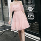 Pink tulle short prom dress homecoming dress