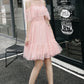 Pink tulle short prom dress homecoming dress