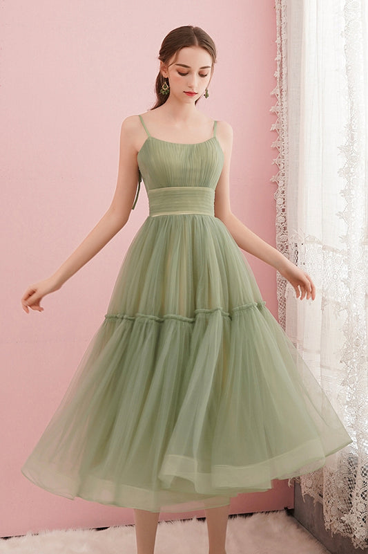 Cute tulle short prom dress A line homecoming dress