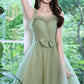 Green tulle short prom dress green evening dress