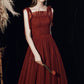 Beautiful Tulle Floor Length Prom Dress, Burgundy Tulle Evening Dress