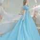 Blue Satin Long Prom Dress, Lovely A-Line Evening Party Dress