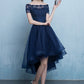 Lovely Lace Short Prom Dress, A-Line Off the Shoulder Evening Party Dress